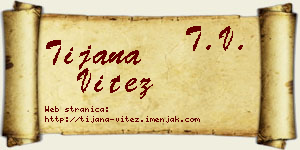 Tijana Vitez vizit kartica